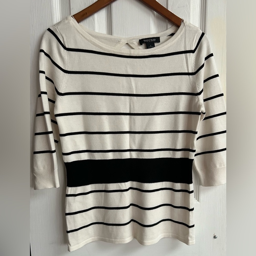 Black and white sweater